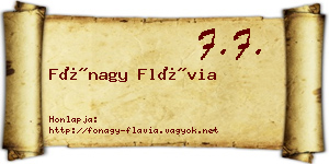 Fónagy Flávia névjegykártya